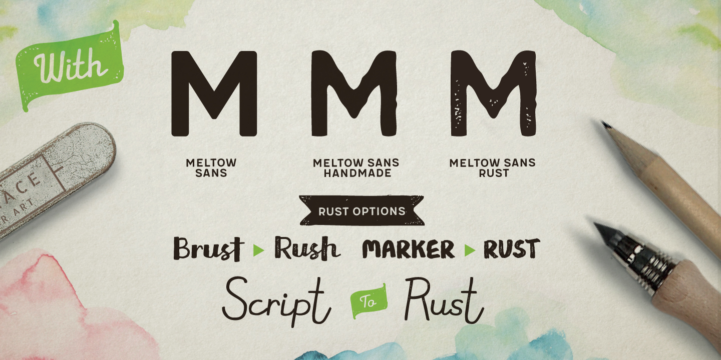 Meltow San 100 Rust Italic Font preview